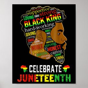 Juneteenth Is My Independence Day Black King Fathe Poster