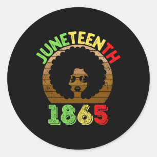 Juneteenth Is My Independence Day Black Women Blac Classic Round Sticker