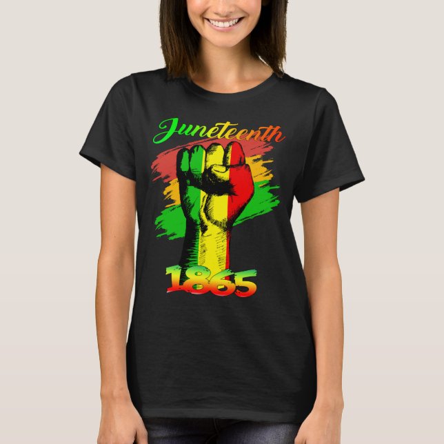 Juneteenth Is My Independence Day Black Women Blac T-Shirt (Front)