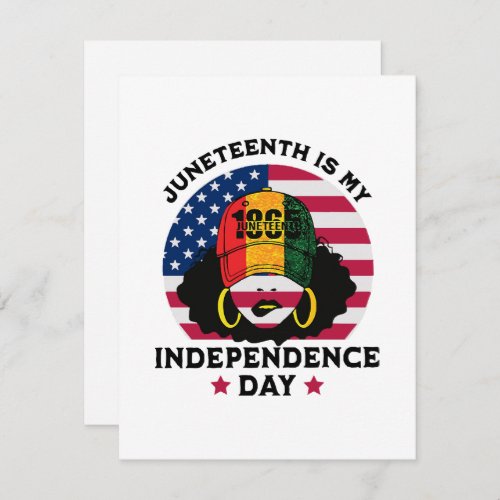Juneteenth Is My Independence Day RSVP Card
