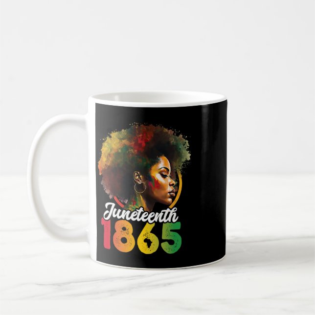 Juneteenth Is My Independence Day Shirt Womens Bla Coffee Mug (Left)