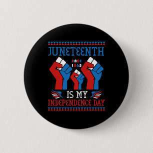 Juneteenth Is My Independence Day Since 1865 Red W Button
