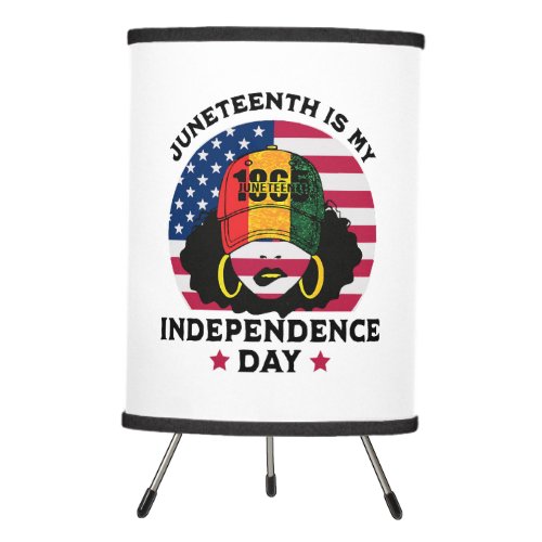 Juneteenth Is My Independence Day Tripod Lamp