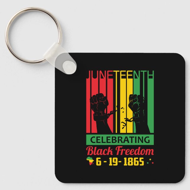 Juneteenth | June 19, 1865 | Black Freedom Keychain (Front)