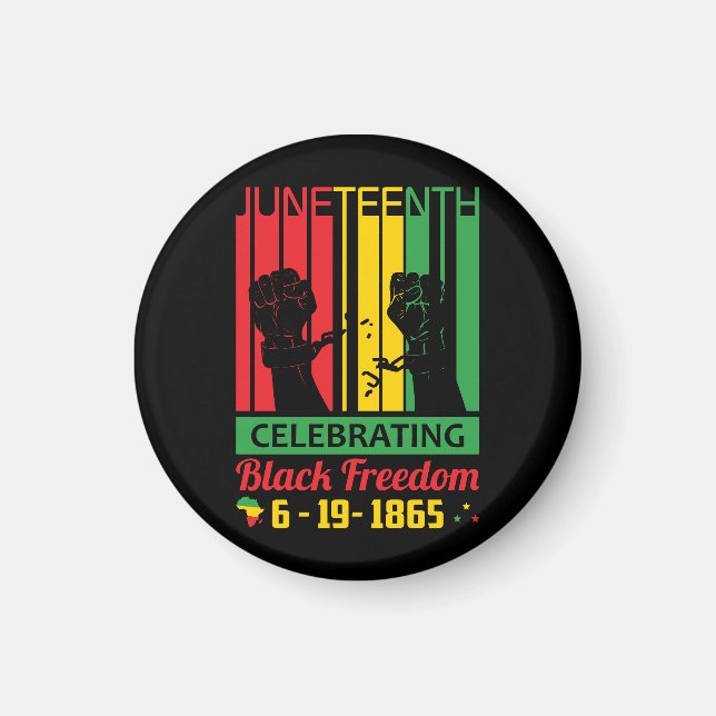 Juneteenth | June 19, 1865 | Black Freedom Magnet (Front)