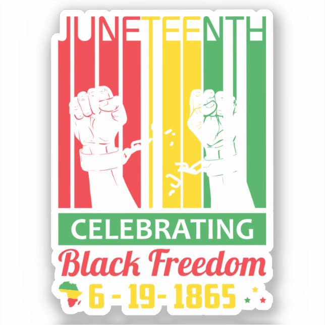 Juneteenth | June 19, 1865 | Black Freedom Sticker (Front)