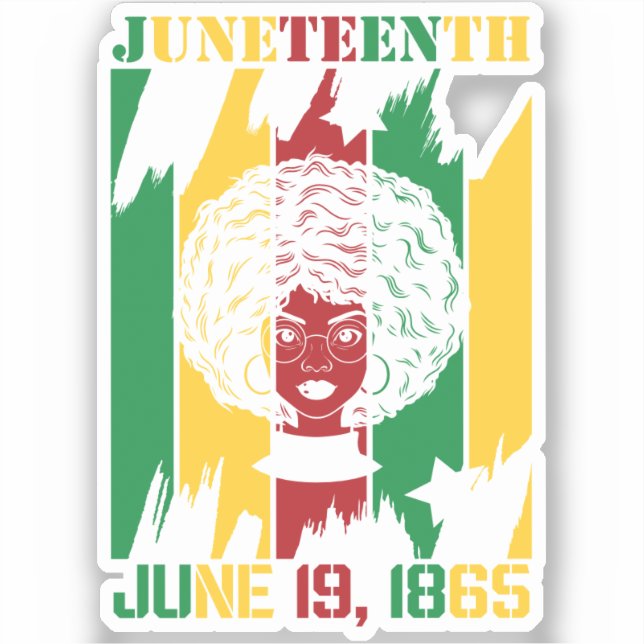 Juneteenth | June 19, 1865 | Black History Sticker (Front)