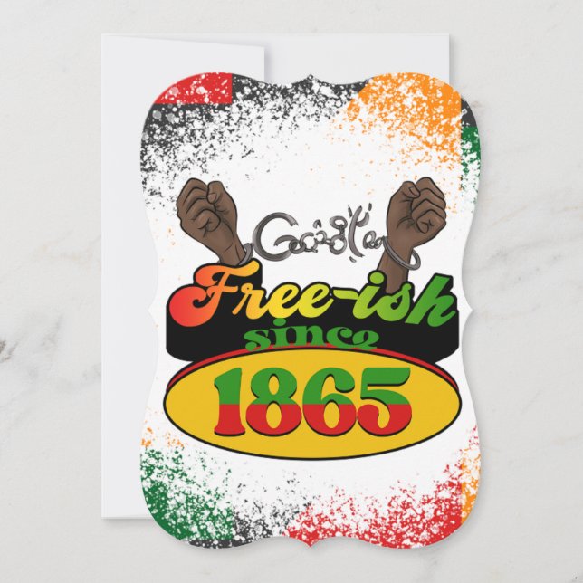 Juneteenth June 19 1865 black queens melanin kings Invitation (Front)