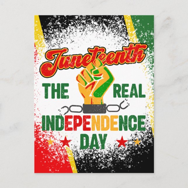 Juneteenth June 19 1865 black queens melanin kings Postcard (Front)