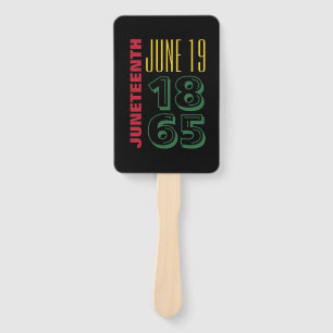 Juneteenth June 19 1865 Typography Black History Hand Fan