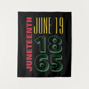 Juneteenth June 19 1865 Typography Black History Tapestry