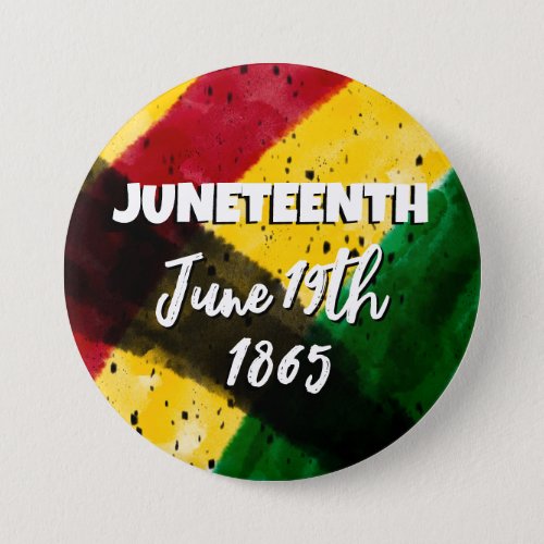 Juneteenth  June 19th  Button
