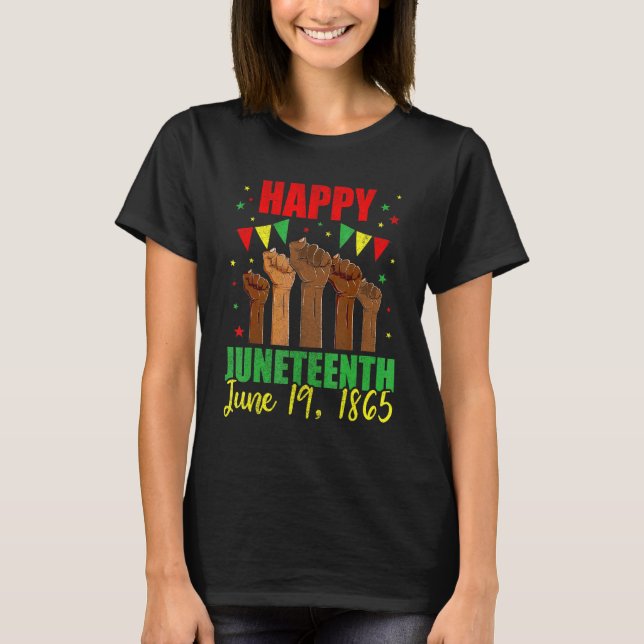 Juneteenth  Kids Women Men Happy Juneteenth June 1 T-Shirt (Front)