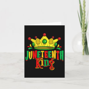 Juneteenth King Men Boy Afro African American June Card