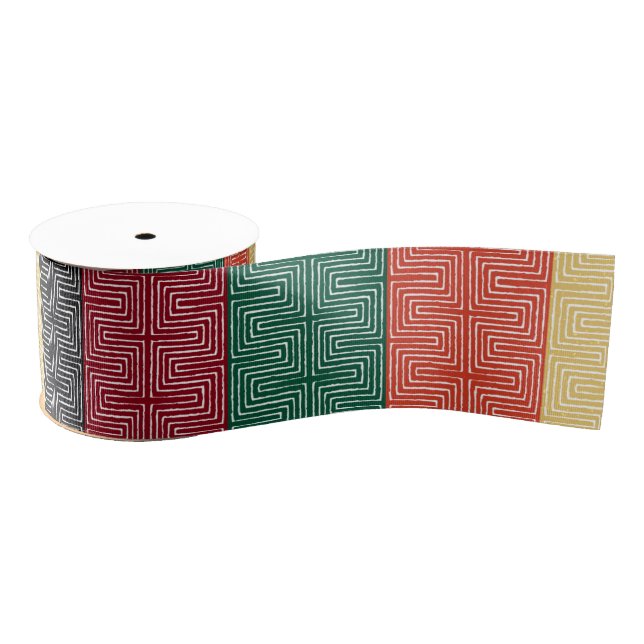 Juneteenth Kwanzaa Black Holiday Grosgrain Ribbon (Spool)