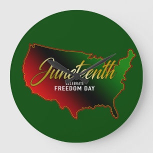 Juneteenth  Large Clock