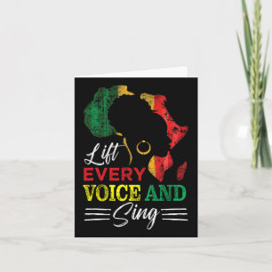 Juneteenth Lift Every Voice Sing Black History Mon Card