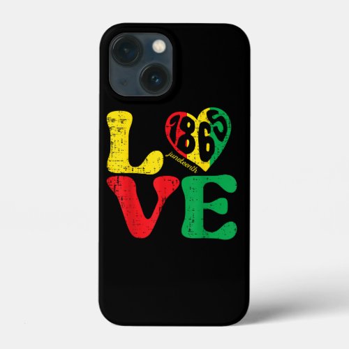 Juneteenth Love 1865 African American Pride Women  iPhone 13 Mini Case
