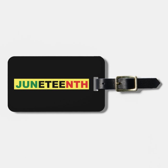 Juneteenth Luggage Tag (Front Horizontal)