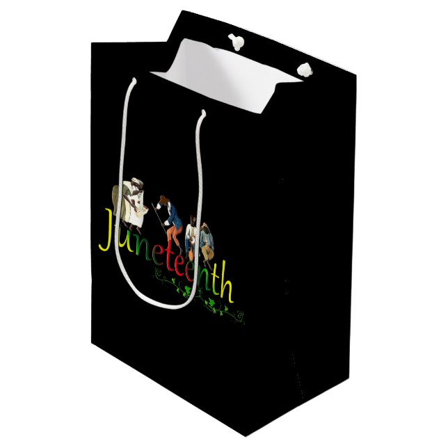 Juneteenth  medium gift bag (Front Angled)