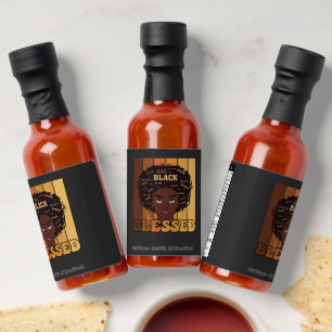 Juneteenth Melanin Black African American Girl Hot Sauces