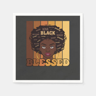 Juneteenth Melanin Black African American Girl Napkins