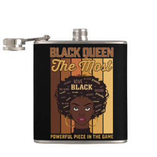 Juneteenth Melanin Black Girl The Most Powerful Flask