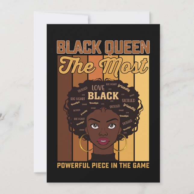 Juneteenth Melanin Black Girl The Most Powerful Invitation (Front)