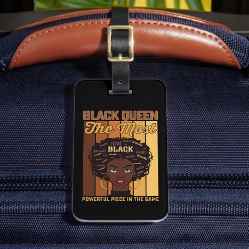 Juneteenth Melanin Black Girl The Most Powerful Luggage Tag