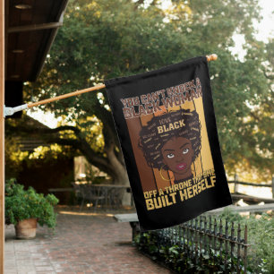 Juneteenth Melanin Can't Knock A Black Woman House Flag