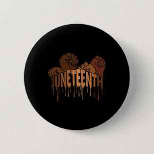 Juneteenth Melanin Tee Shirt 19th June 1865 Black Button