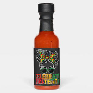 Juneteenth Messy Bun Celebrating Black Freedom Hot Sauces