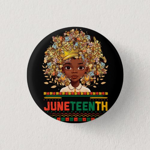 Juneteenth National Independence Day African Pride Button
