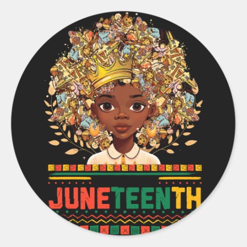 Juneteenth National Independence Day African Pride Classic Round Sticker