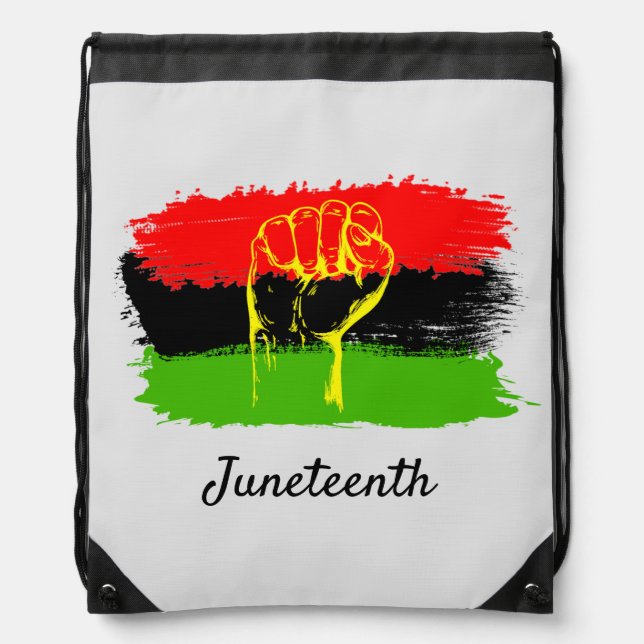 Juneteenth National Independence Day Drawstring Bag (Front)