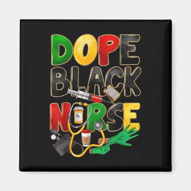 Juneteenth Nurse Black Women Black History Month N Magnet (Front)