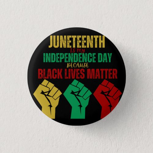 Juneteenth Pan_African Fist Buttom Button