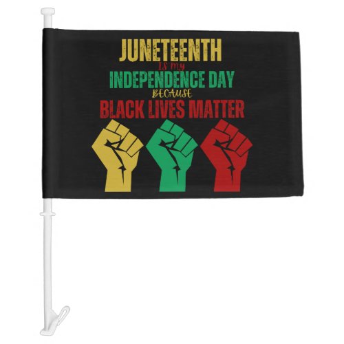 Juneteenth Pan_African Fist Car Flag