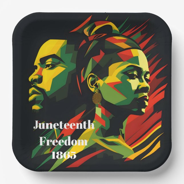 Juneteenth  paper plates (Front)