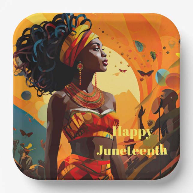 Juneteenth  paper plates (Front)