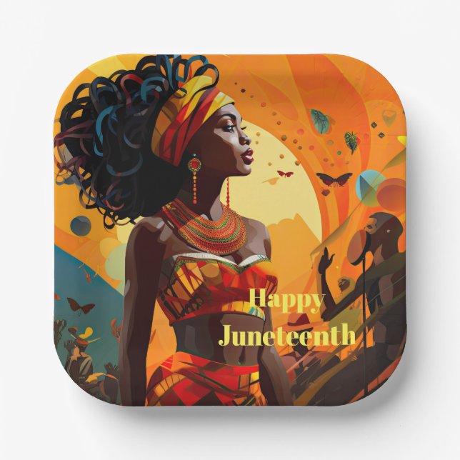 Juneteenth  paper plates (Front)