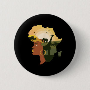 Juneteenth Party Favor Pan African Decor Afro Amer Button