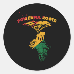 Juneteenth Party Favor Pan African Decor Afro Amer Classic Round Sticker