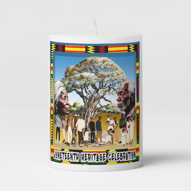 Juneteenth Pillar Candle (Front)