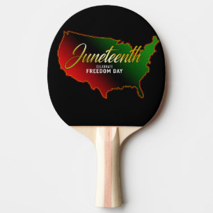 Juneteenth ping pong paddle