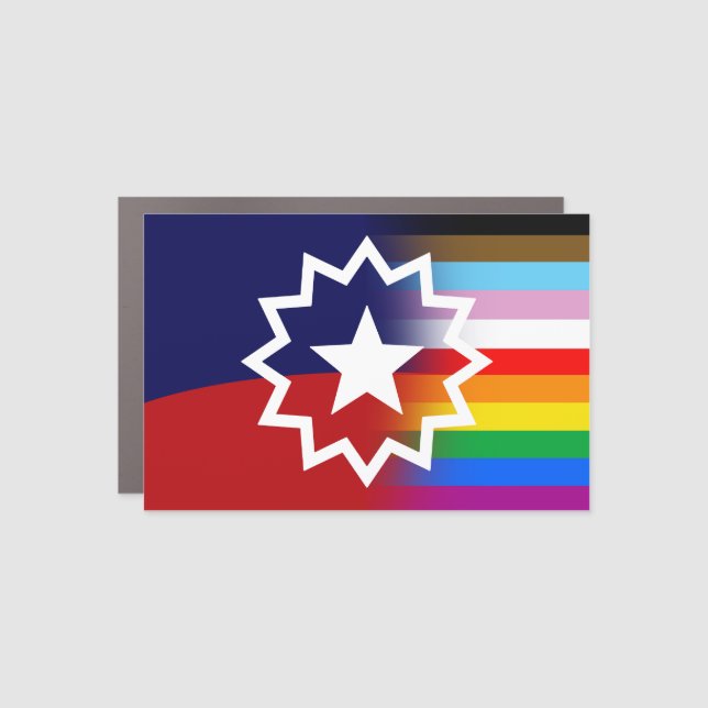 Juneteenth Pride LGBTQ Car Magnet (Front)