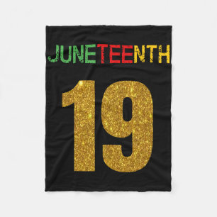 Juneteenth Pride Queen Melanin African American Ju Fleece Blanket