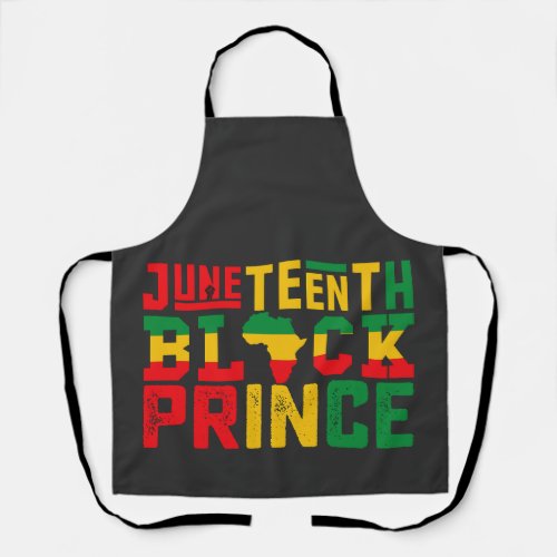 Juneteenth Prince Celebrating Black Freedom Apron