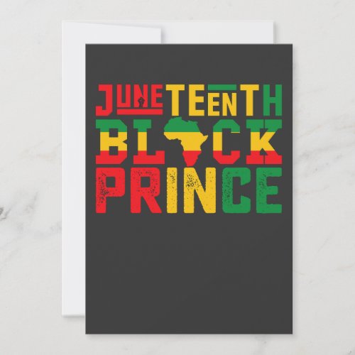 Juneteenth Prince Celebrating Black Freedom Invitation
