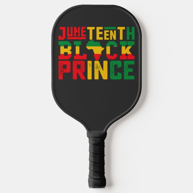 Juneteenth Prince Celebrating Black Freedom Pickleball Paddle (Front)